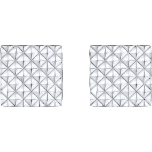 KUZZOI Manschettenknopf Klassisch Pyramiden Design 925 Silber
