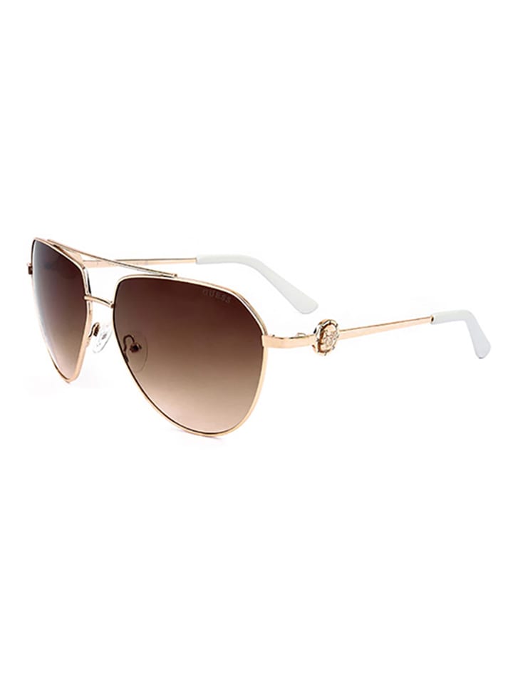 Guess Damen-Sonnenbrille in Gold günstig kaufen 62