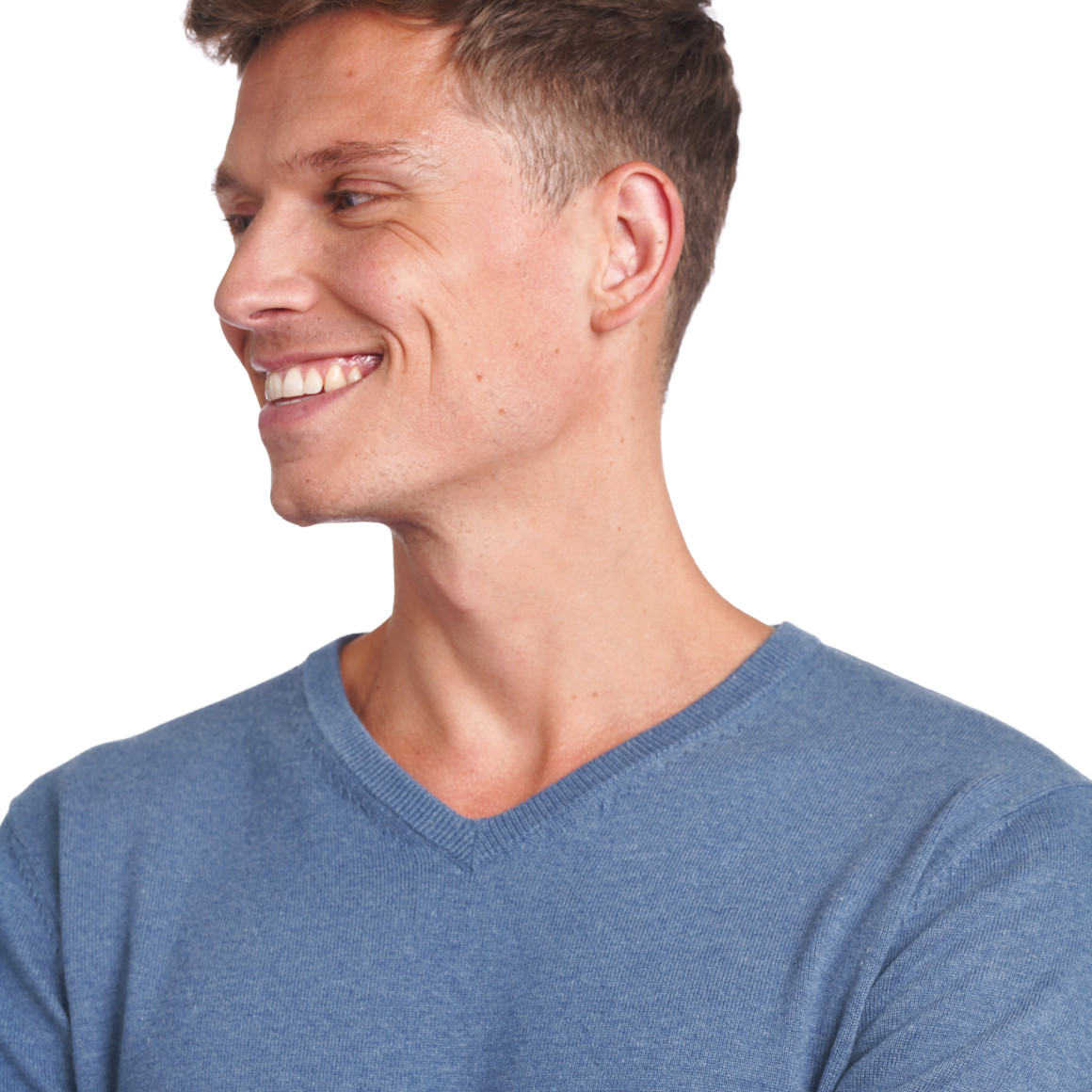 Herren Feinstrickpullover mit V-Ausschnitt