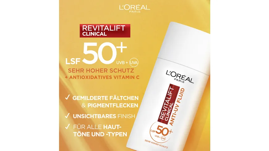 L'Oréal Paris RevitaLift Vitamin C UV-Fluid LSF50+ 50 ml