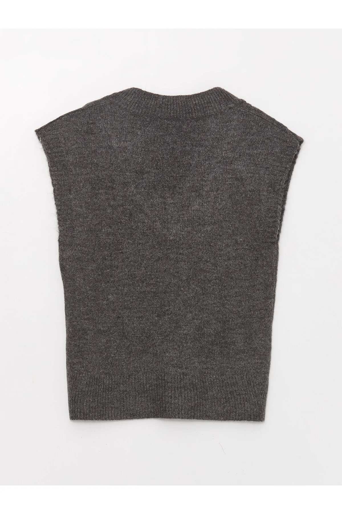 LC Waikiki  Selbstgemusterter Oversize-Strickpullover für Damen mit V-Ausschnitt