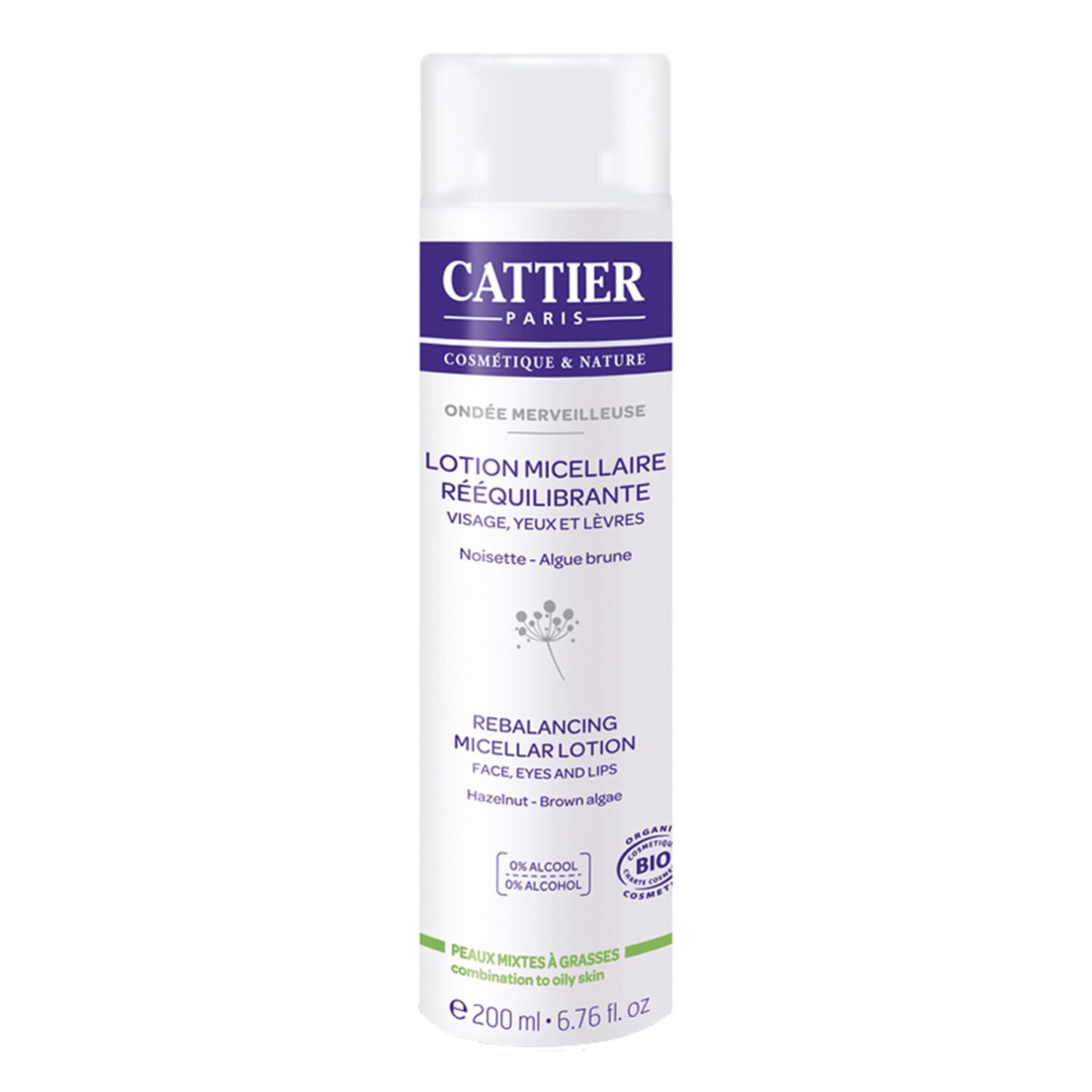 Cattier Ondée Merveilleuse Lotion Micellaire Rééquilibrante 200 ml