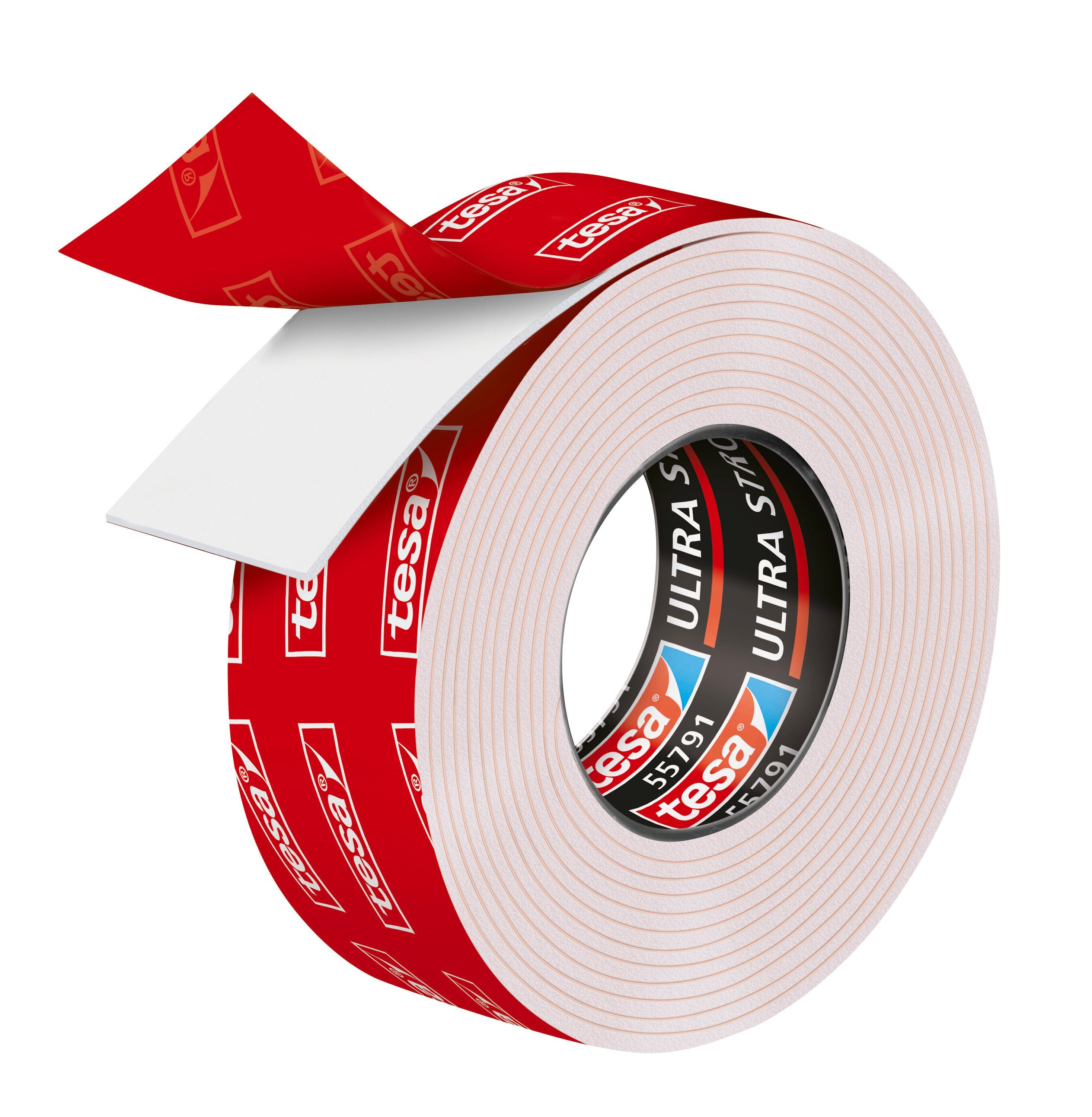 tesa Doppelklebeband POWERBOND Ultra Strong Doppelseitiges Klebeband (Packung, 1-St) extra stark klebend - 1,5 m : 19 mm