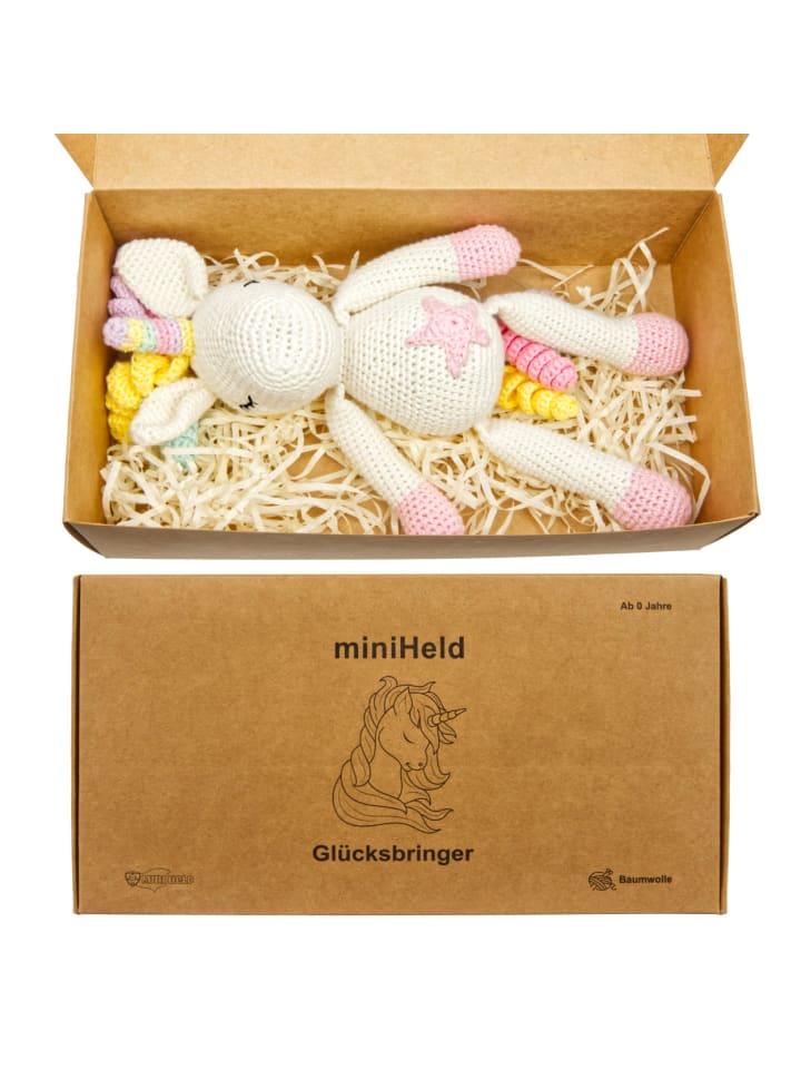 miniHeld Handgestrickter Einhorn 