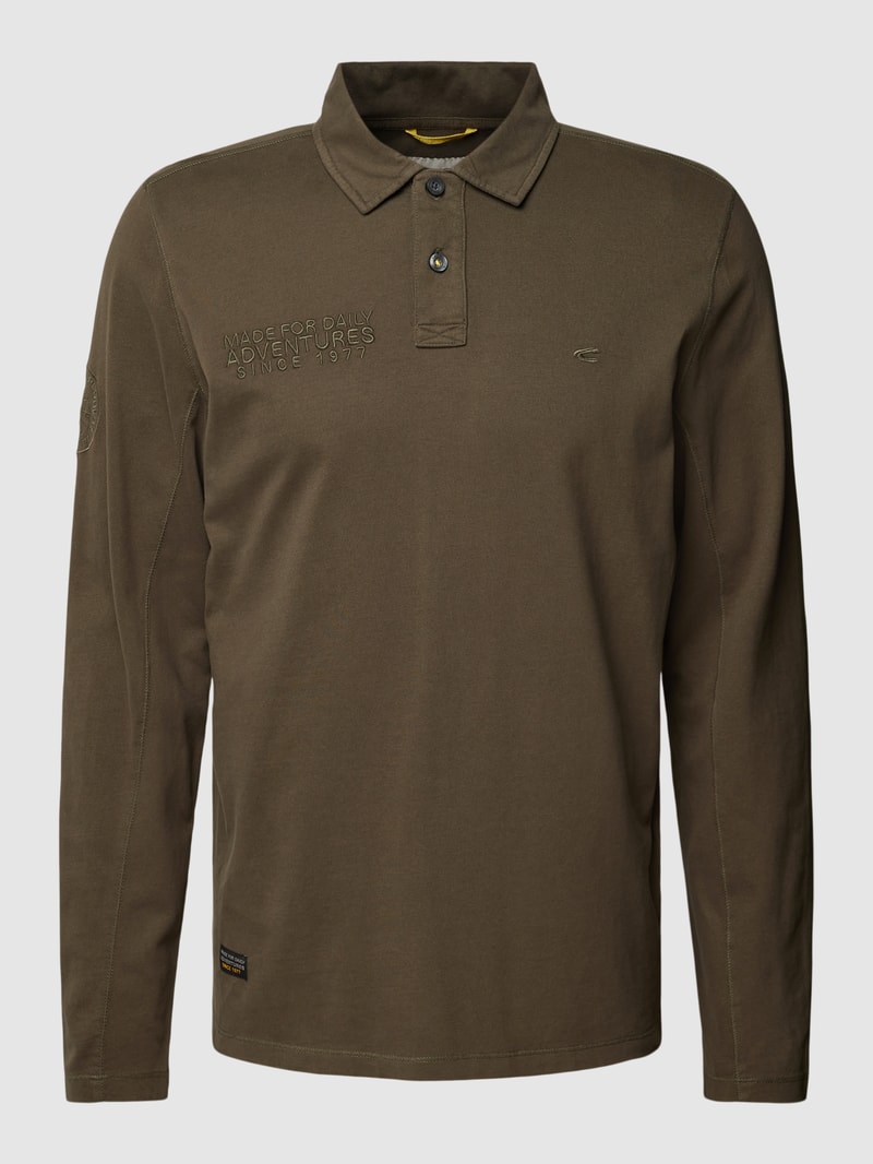 Poloshirt im langärmeligen Design in khaki