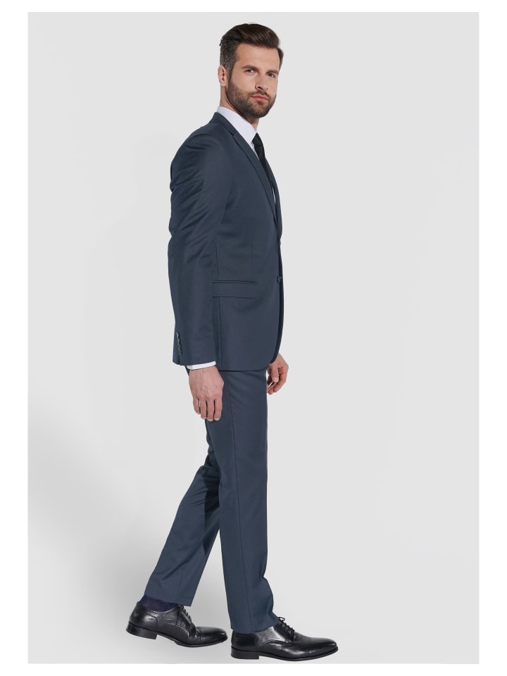 Steffen Klein Anzug SLIM FIT in graublau günstig kaufen