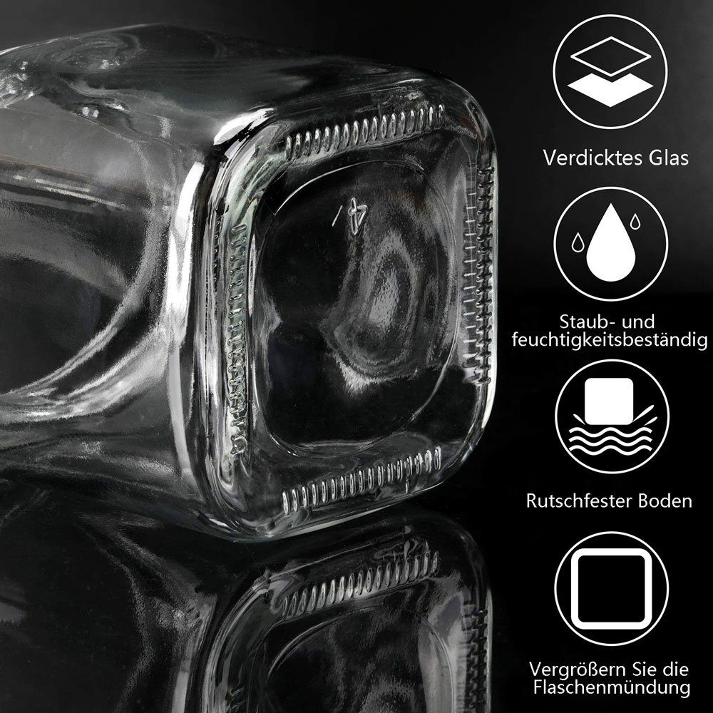 Sarfly Gewürzbehälter Gewürzglas Gewürzbehälter mit Deckel und Löffeln, (Gewürzbox Set, 3-tlg), für Küche, Theke, Lebensmittelaufbewahrung