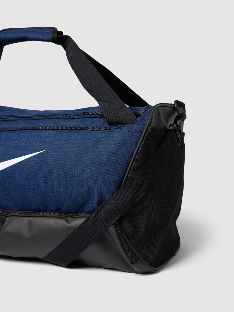 Weekender mit Label-Print in dunkelblau