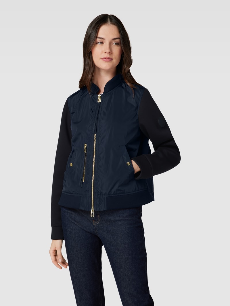 Jacke mit Label-Detail in dunkelblau