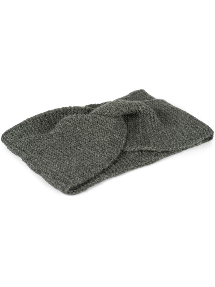 styleBREAKER Feinstrick Stirnband in Dunkelgrau meliert günstig kaufen onesize