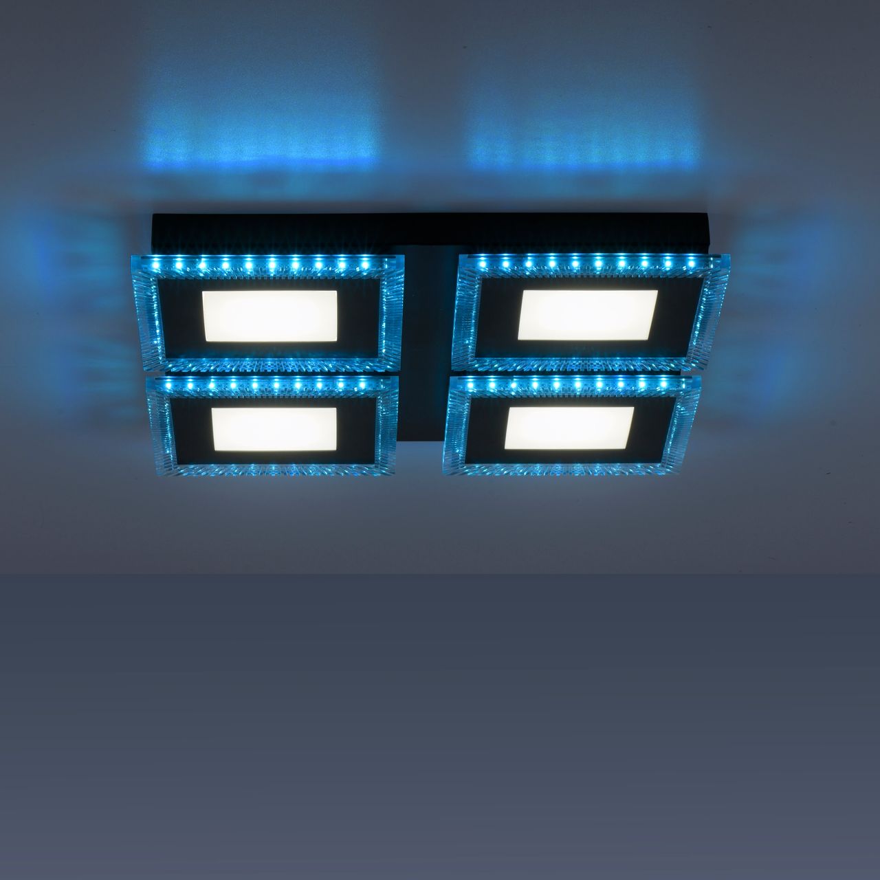 JUST LIGHT LED-Deckenleuchte ACRI, mit RGB Farbmodus, CCT, dimmbar, schwarz