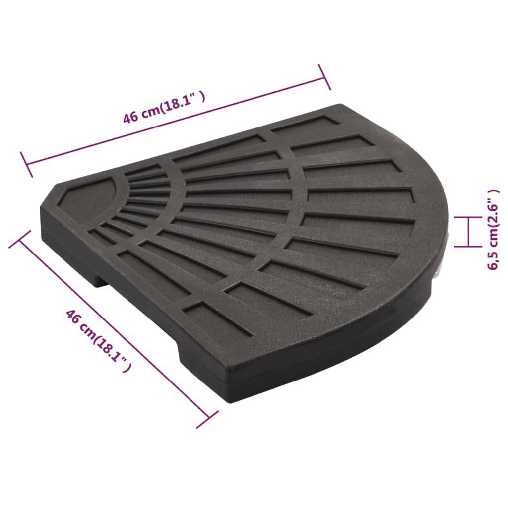 vidaXL Schirmhalter Sonnenschirm-Gewichtsplatte Schwarz Fächerförmig 20 kg
