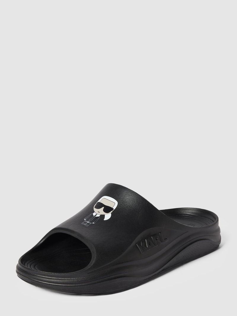 Slides mit Label-Print Modell 'SKOONA' in schwarz