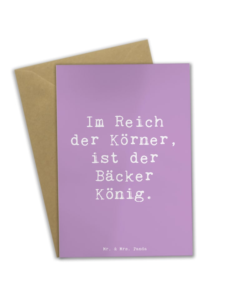 Mr. & Mrs. Panda Grußkarte Spruch Bäcker Krönung mit Spruch in Lavendeltraum günstig kaufen onesize