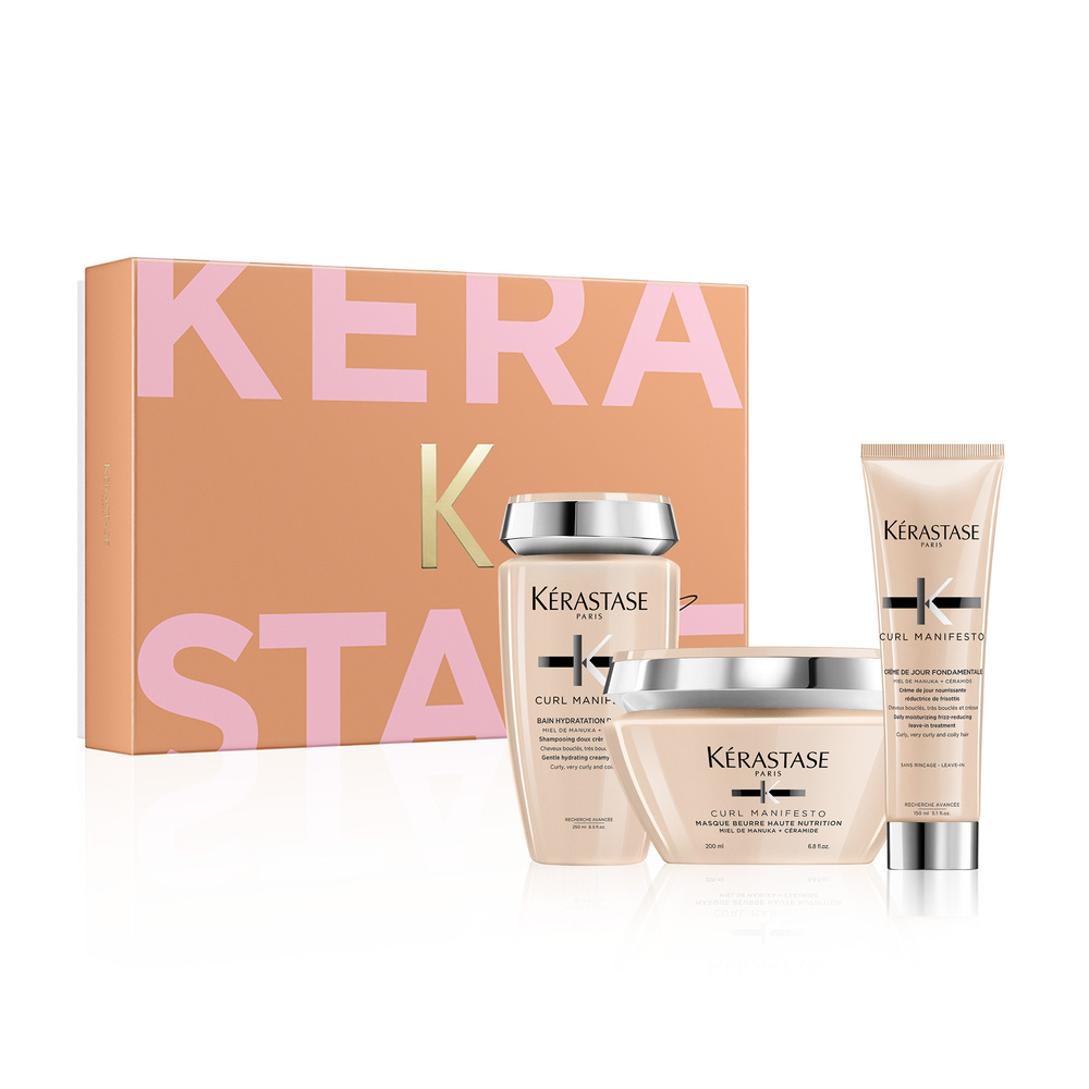 Kérastase Curl Manifesto Coffret routine shampoing, masque et texturisant pour cheveux bouclés à frisés