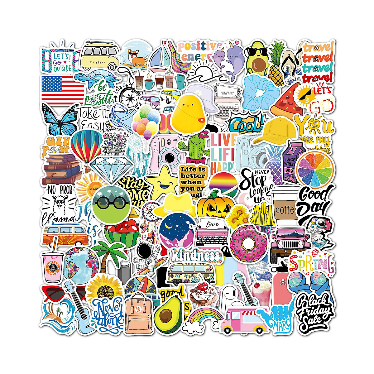 Aufkleber Sticker 100 Stück für Kinder