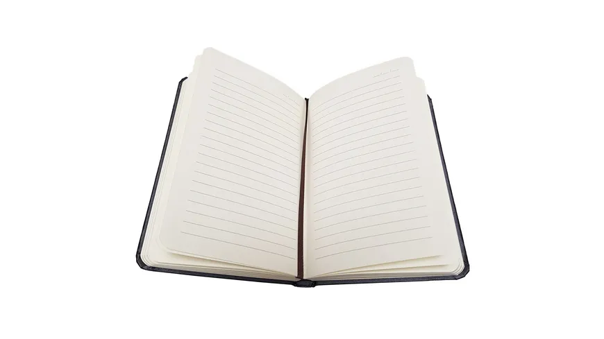 PAPERZONE Notizbuch Metallic liniert 9x14cm schwarz