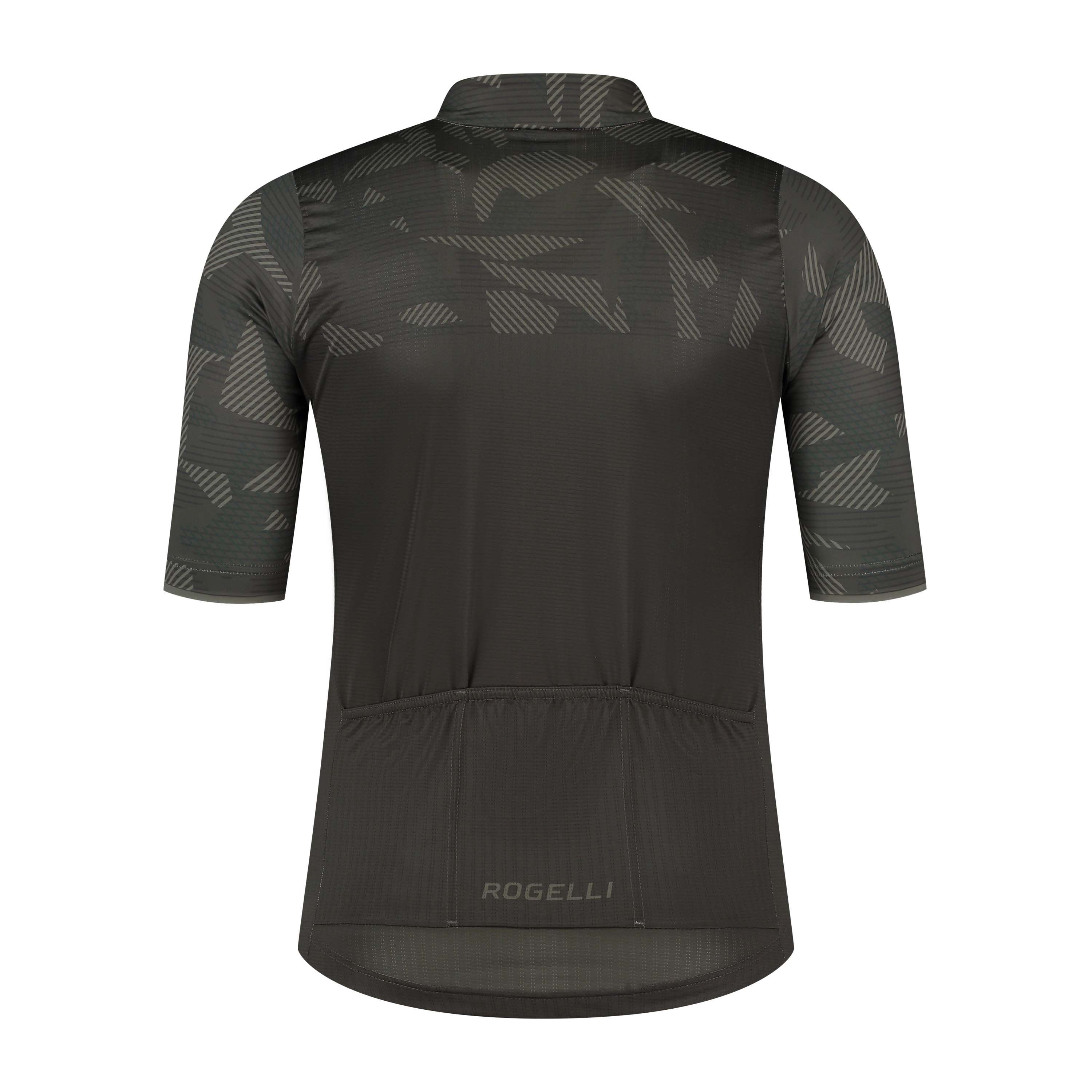 Rogelli Camo Armeegrün Herren Radtrikot Kurzarm