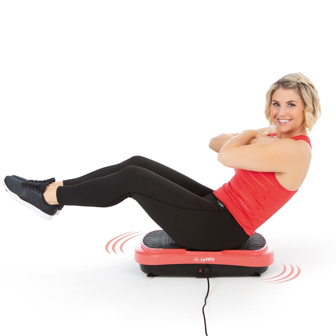 syltfit Vibrationsplatte Beatrice Egli, 200,00 W, 99 Intensitätsstufen, (4-teilig), Trainer Fitness Power Ganzkörper Trainingsgerät