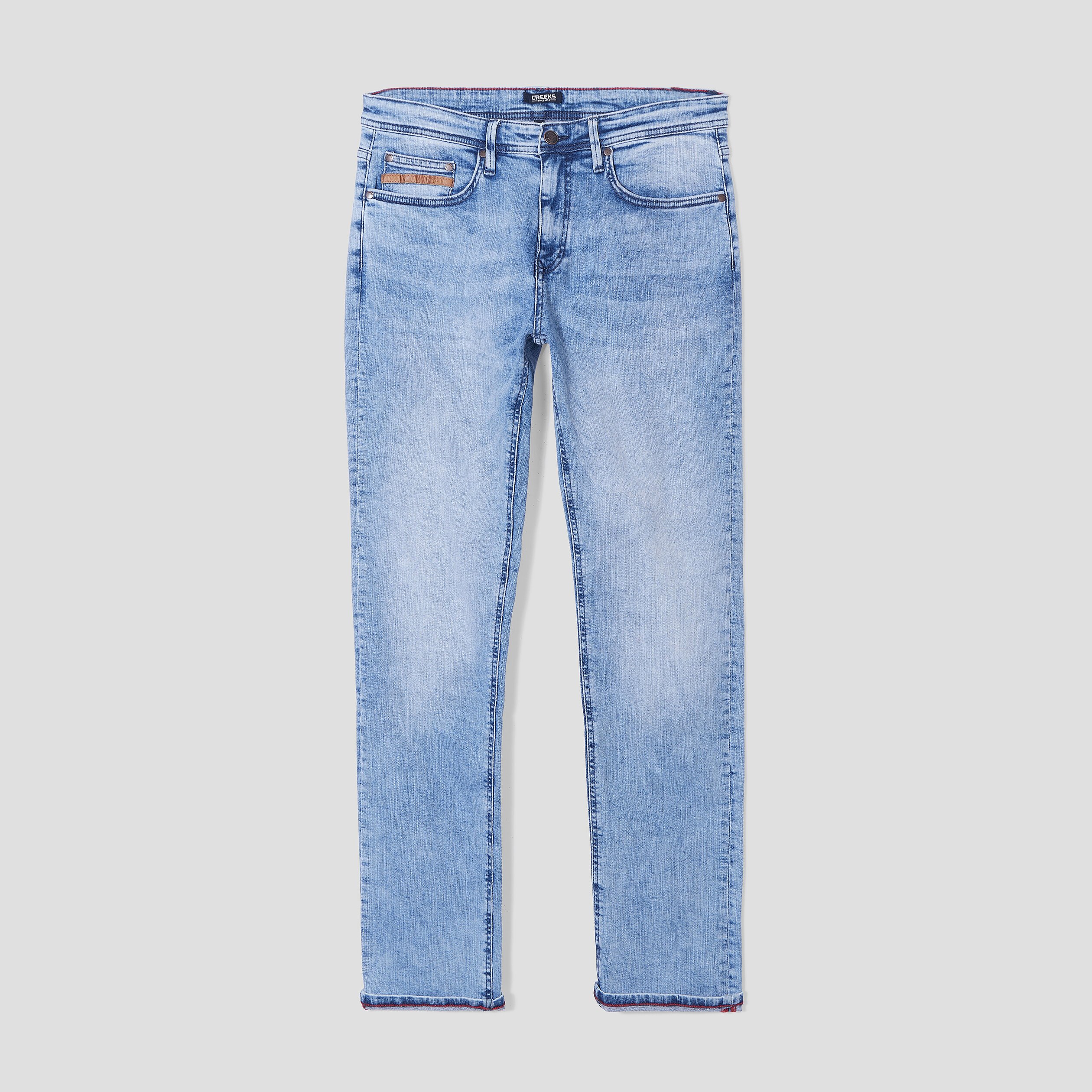 Jeans straight taille standard denim bleach homme | La Halle