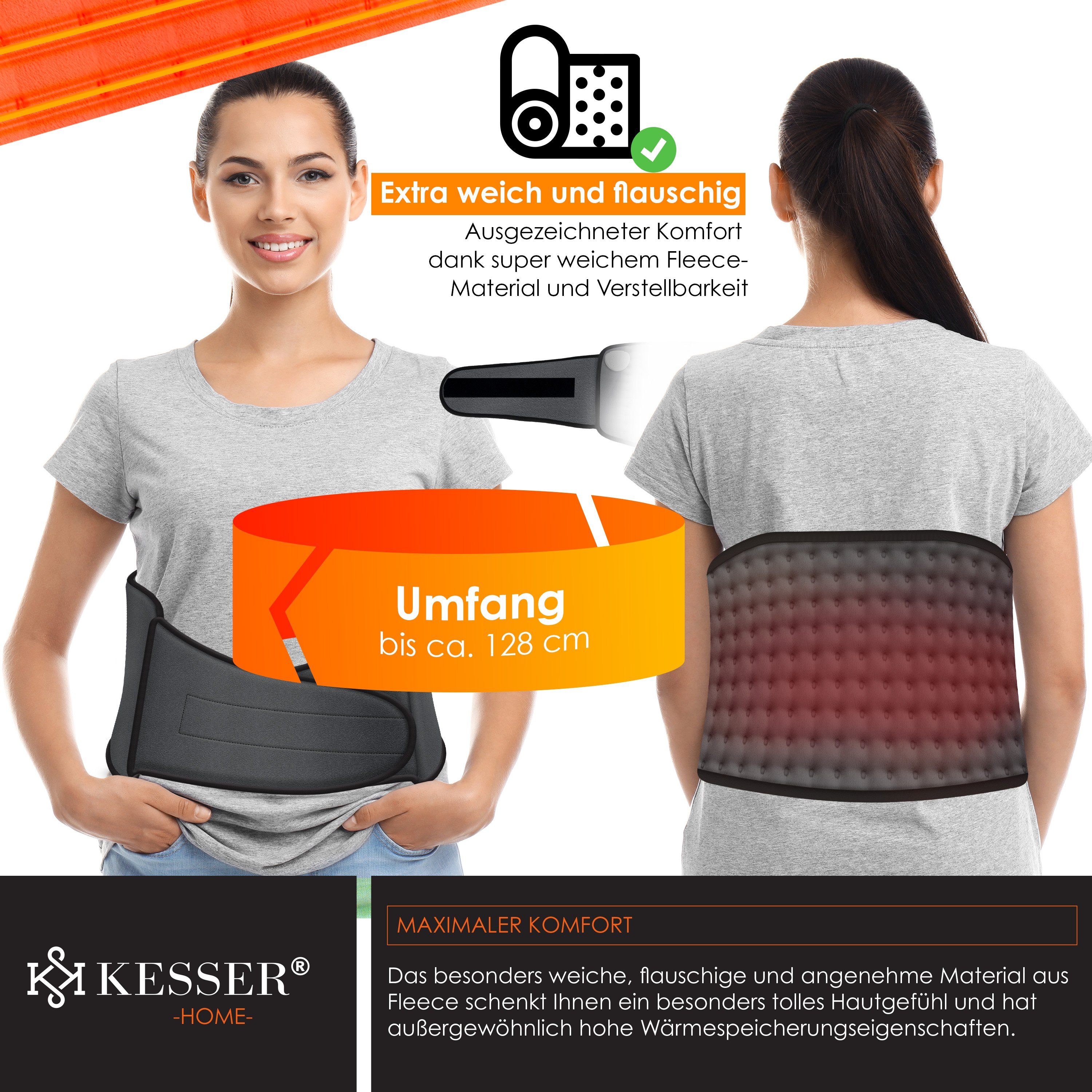 KESSER Heizkissen, Heizkissen elektrisch für Bauch und Rücken Inkl. Tasche