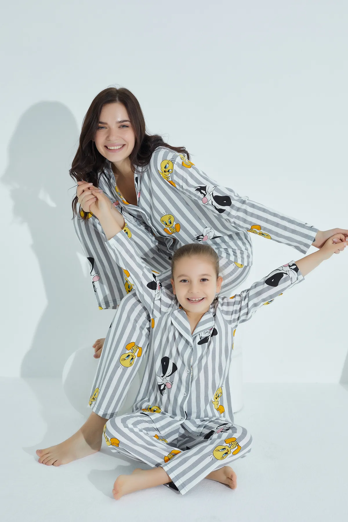 STRAWBERRY  Pyjama-Set aus Baumwolle mit Knöpfen