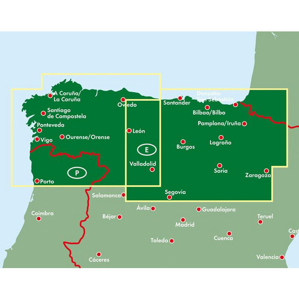 Spanien - Jakobsweg, Autokarte 1:400.000 - Straßenkarte