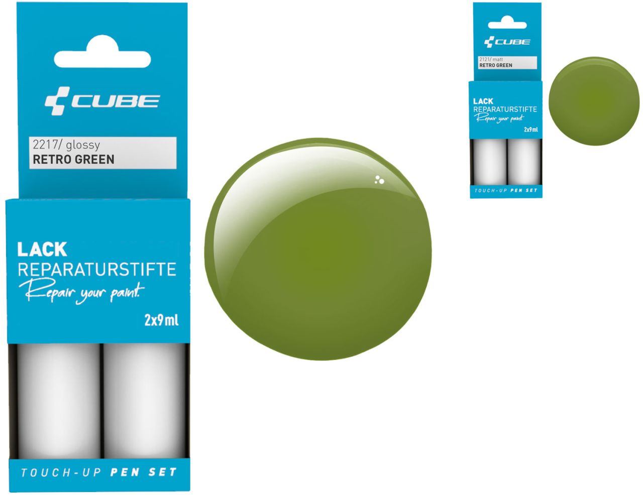 Cube Lackreparaturstift Set RETRO GREEN kaufen | Bike-Discount