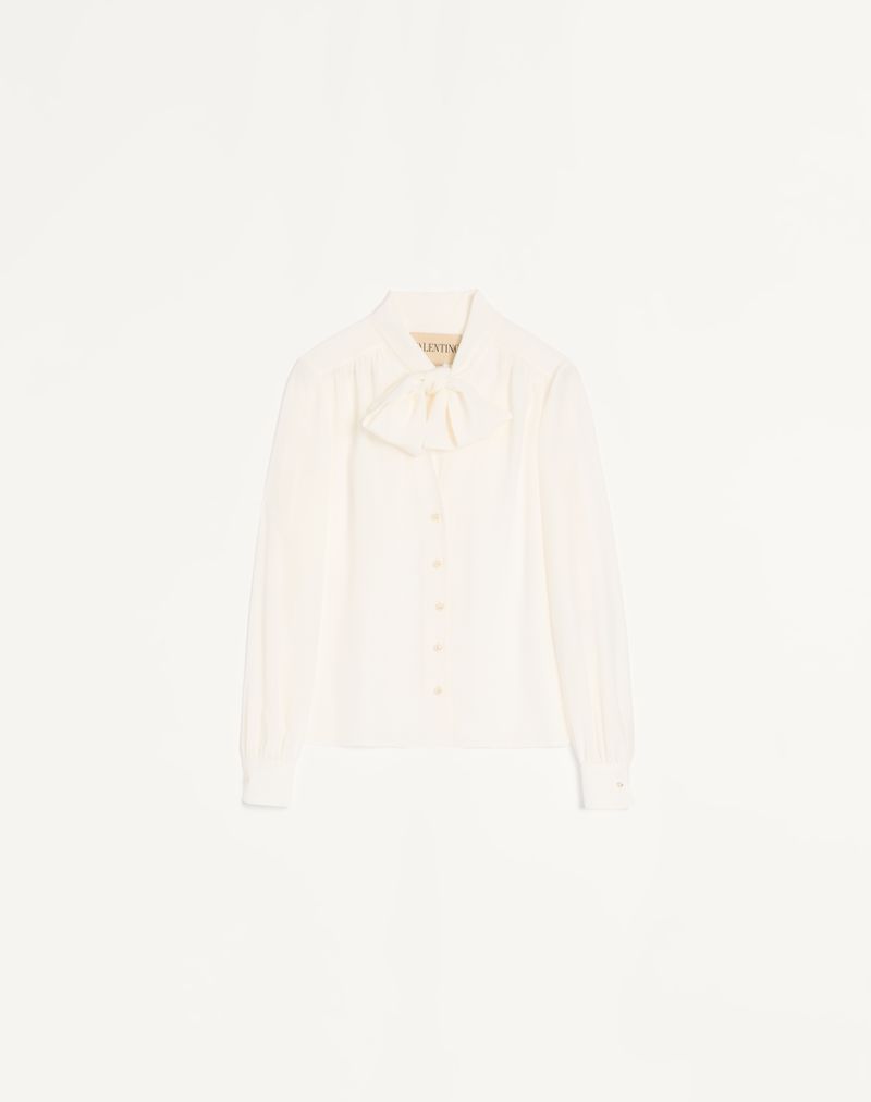 Camisa de crepe de chine