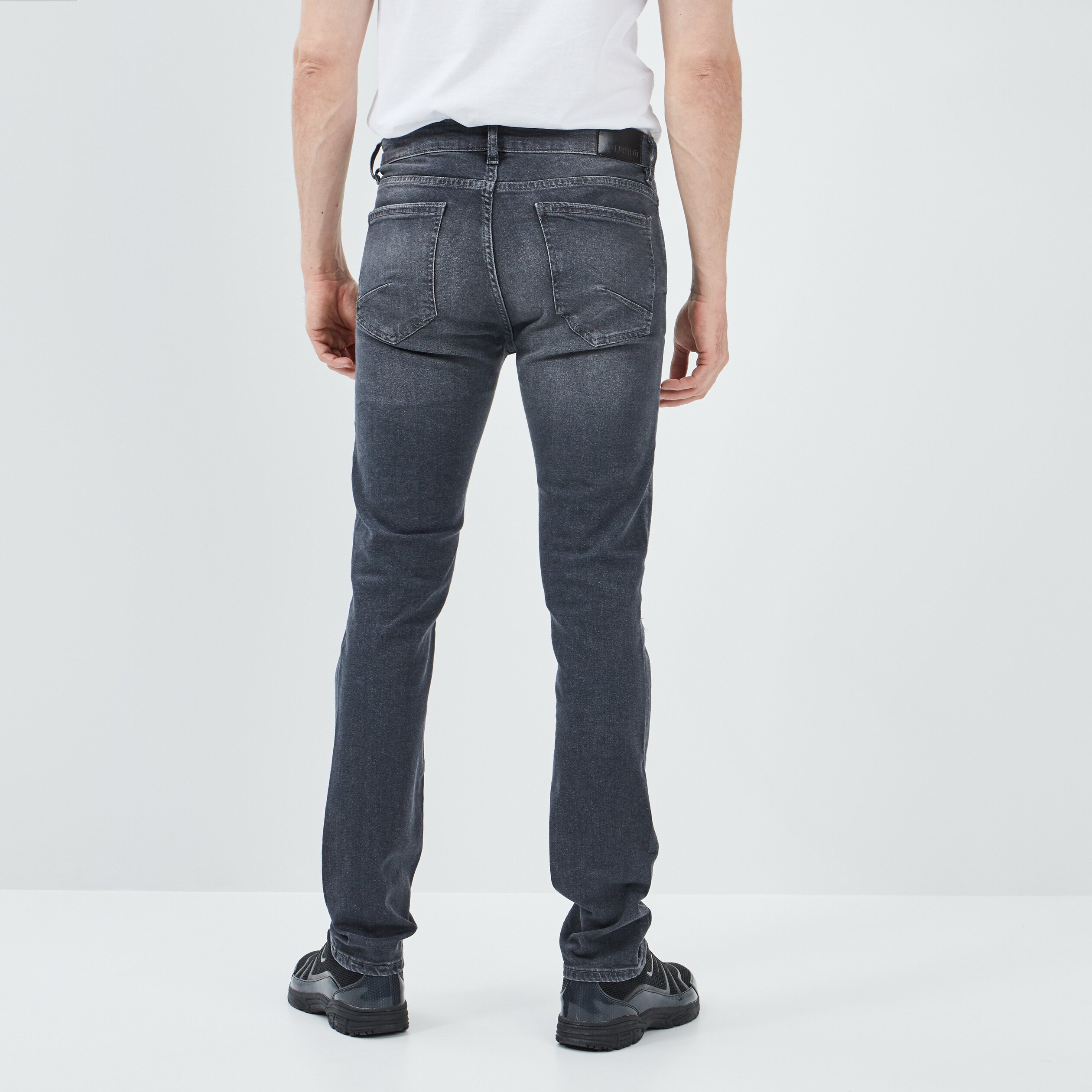 Jeans skinny stretch Liberto bleu gris homme | La Halle