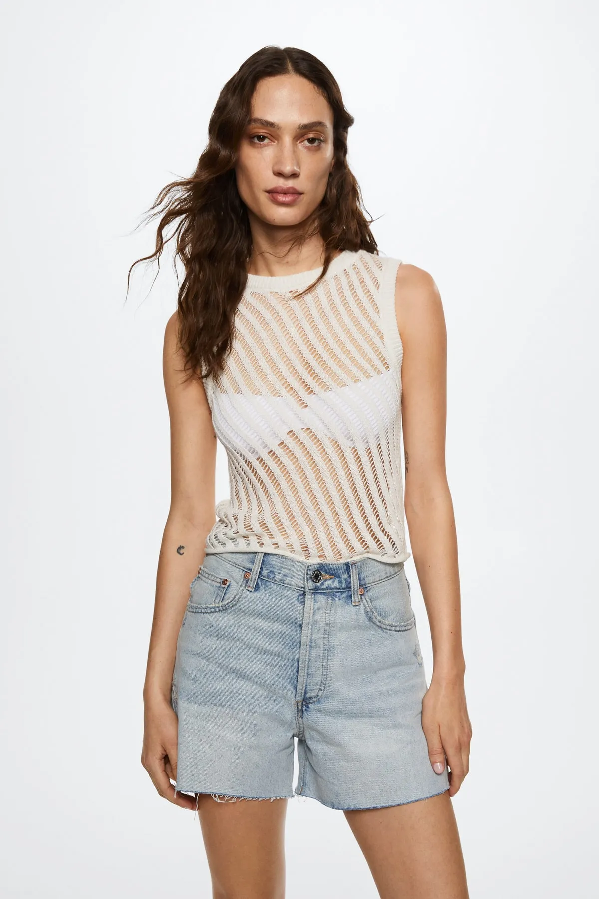 MANGO  37000347 Damen/Mädchen Hellblau