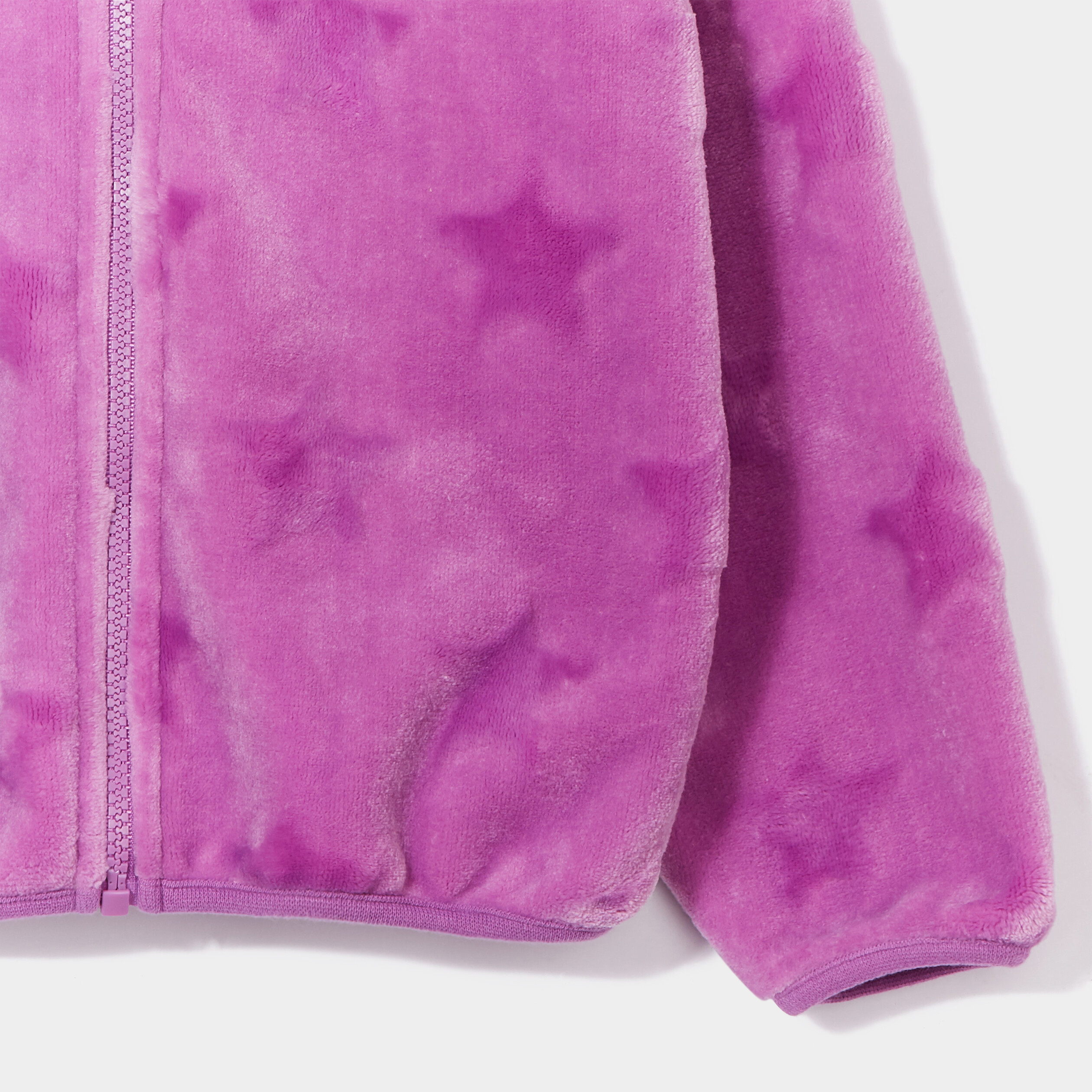 Sweat pilou zippé à capuche mauve fille | La Halle