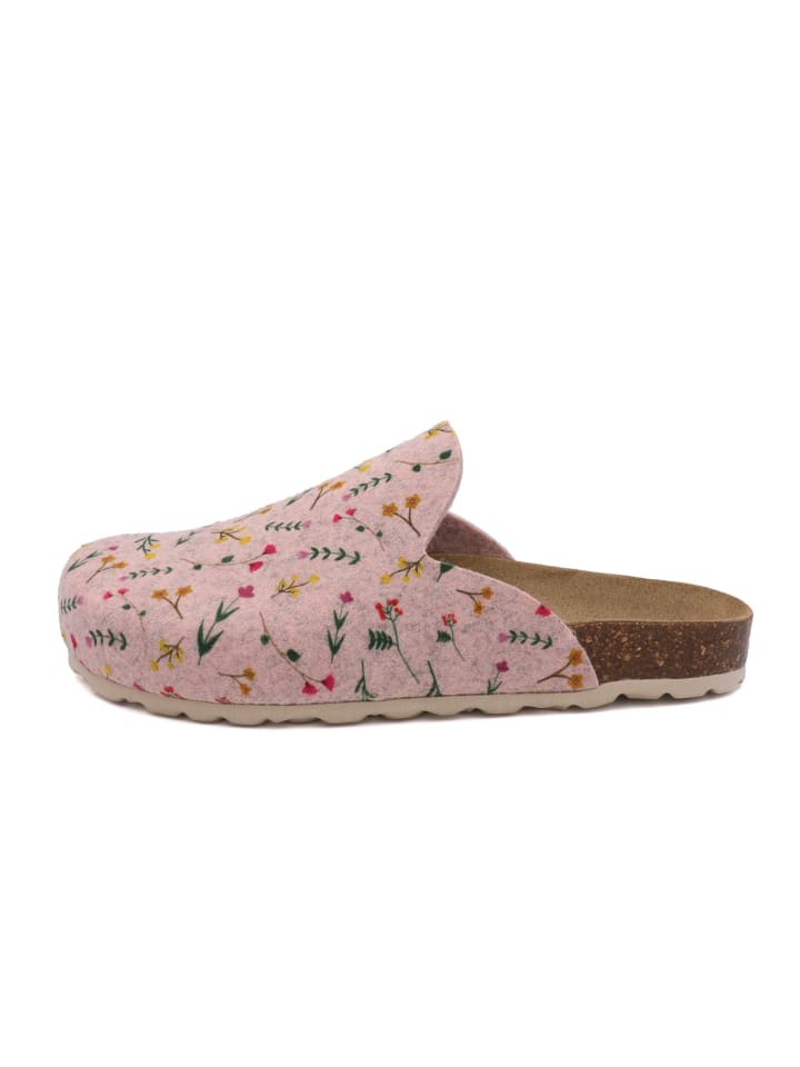 billowy Pantoletten HOME FLOWERS in rosa günstig kaufen 33