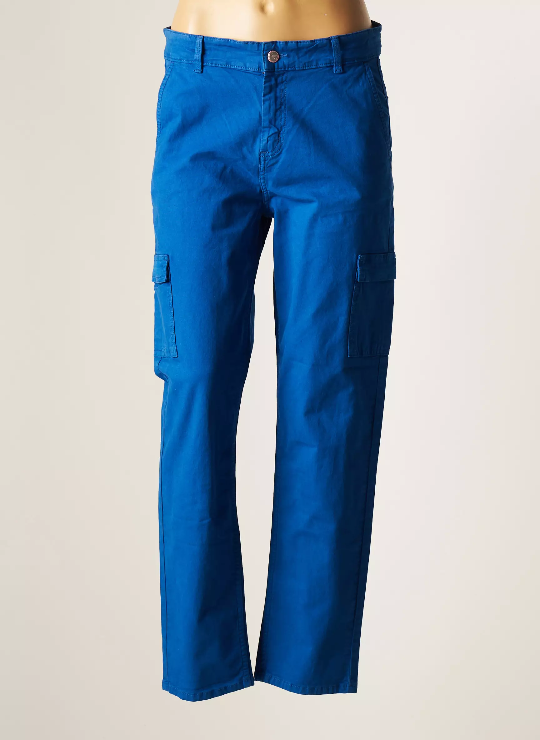 Stien Edlund Pantalons Cargo Femme couleur bleu