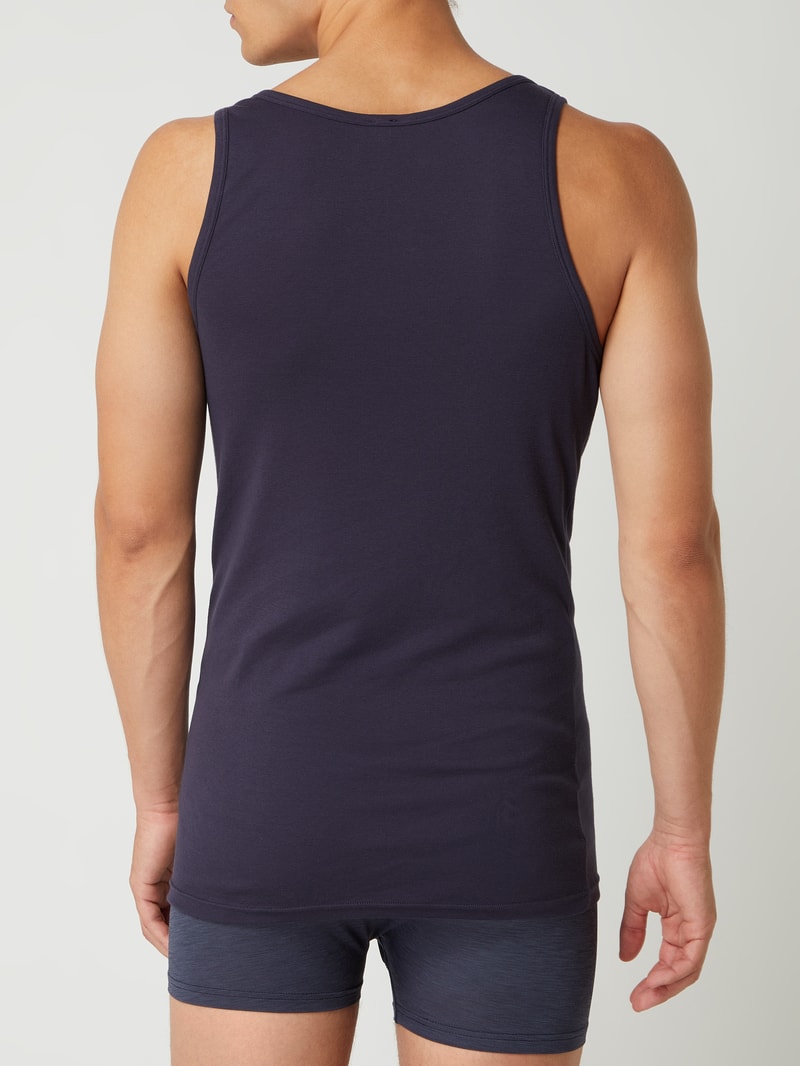 Tanktop aus Baumwolle im 2er-Pack in dunkelblau