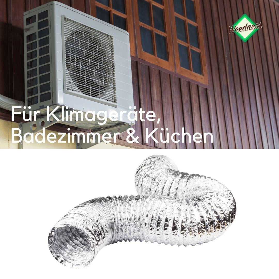 Weedness Flexrohr Abluftschlauch Aluflex Klimageräte Flexrohr Lüftungsrohr