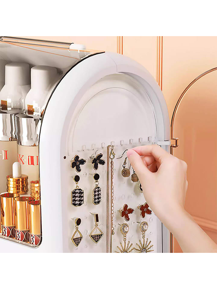 Joybos Kosmetik-Organizer in Weiß/ Grau - (B)28,5 x (H)36,5 x (T)18,5 cm günstig kaufen onesize