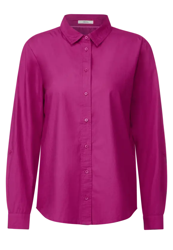 CECIL Unifarbene Baumwollbluse