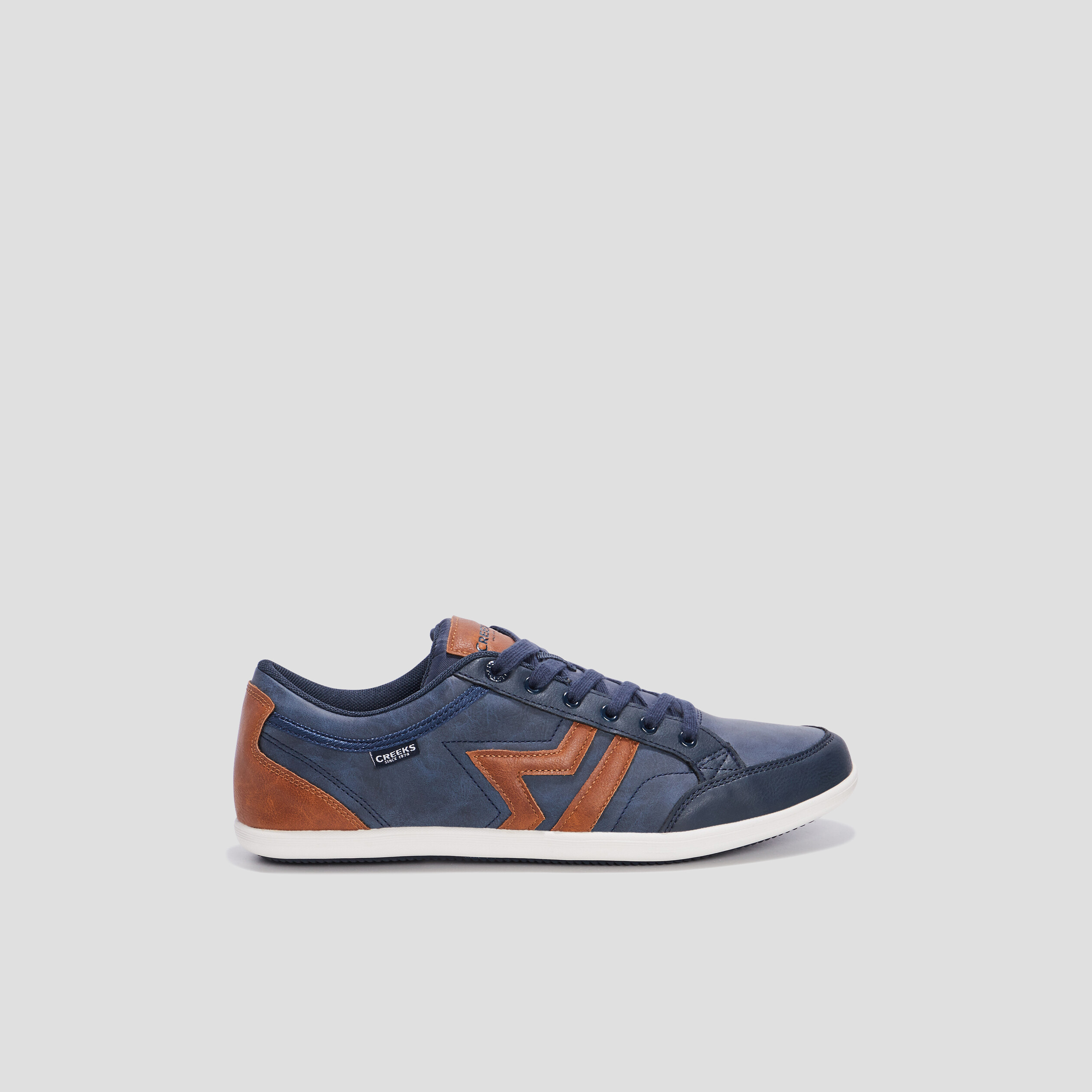 Baskets plates Creeks bleu marine homme | La Halle