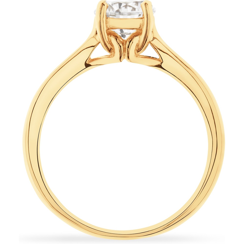 FAVS Bague pour femme 925 Argent or jaune Bague