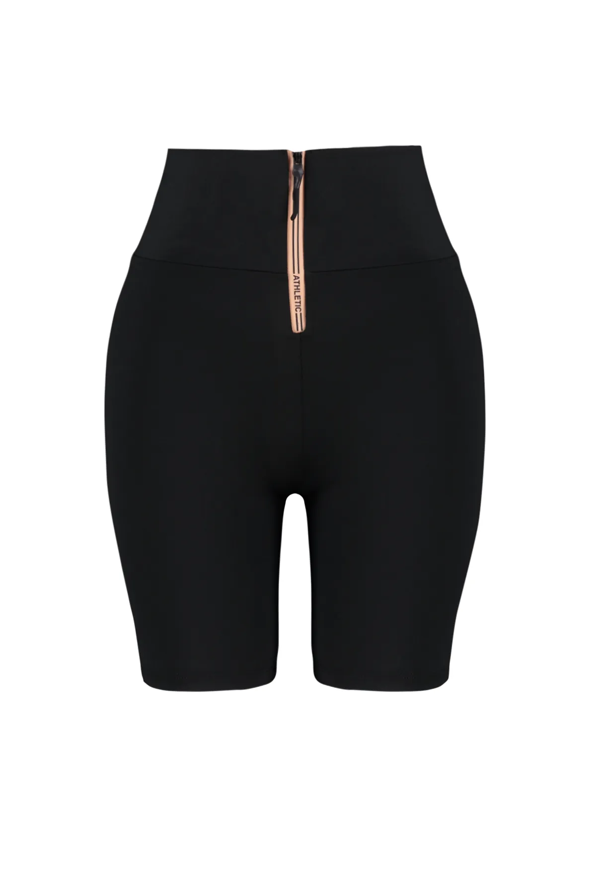 Trendyol Collection  Schwarze Restorer-Leggings aus Strick mit Reflektor-Aufdruck und Reißverschluss, für Sport-Biker/Radfahrer/kurze Radfahrer THMSS24TY00024