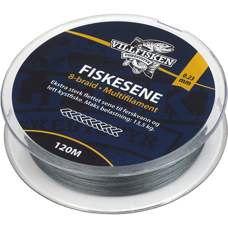 Villfisken Fiskesene 8-braid 0,23 mm, 120 m, Villfisken