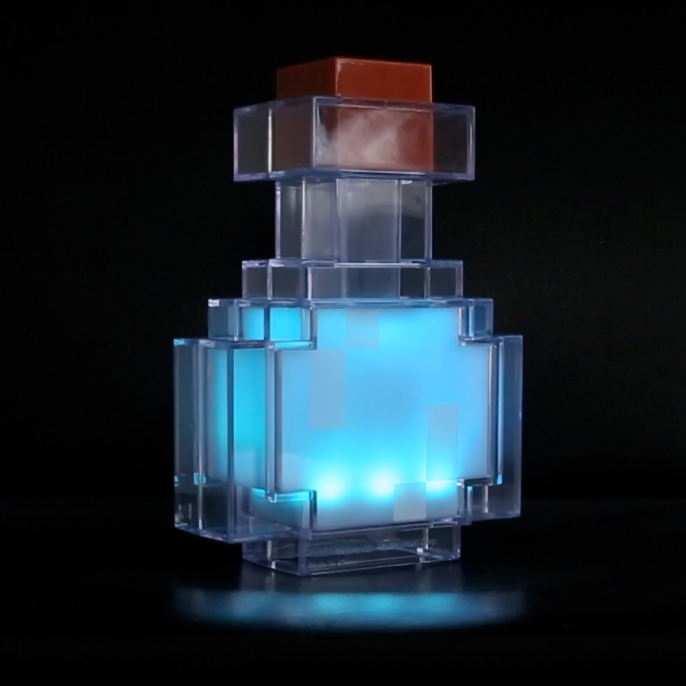 Akku LED-Flasche MINECRAFT blau