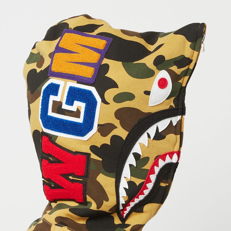 A Bathing Ape 1ST Camo Shark Full Zip Hoodie gelb