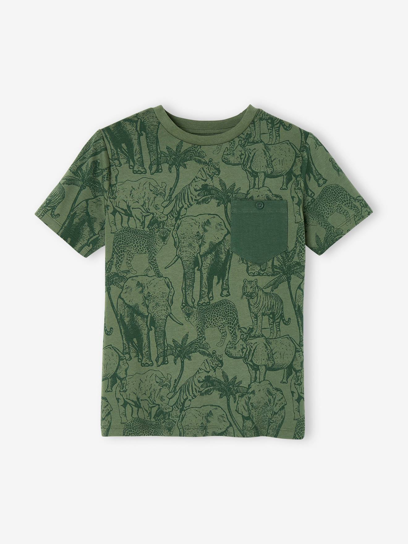 T-shirt motifs graphiques garçon manches courtes terracotta