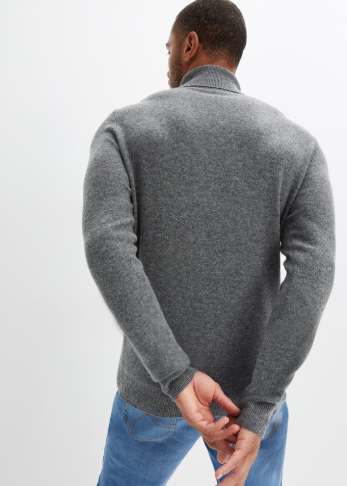 Premium Wollpullover mit Good Cashmere Standard®-Anteil, Rollkragen