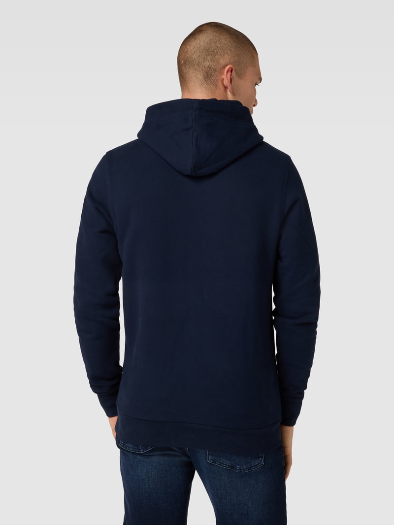Hoodie mit Label-Detail in marineblau