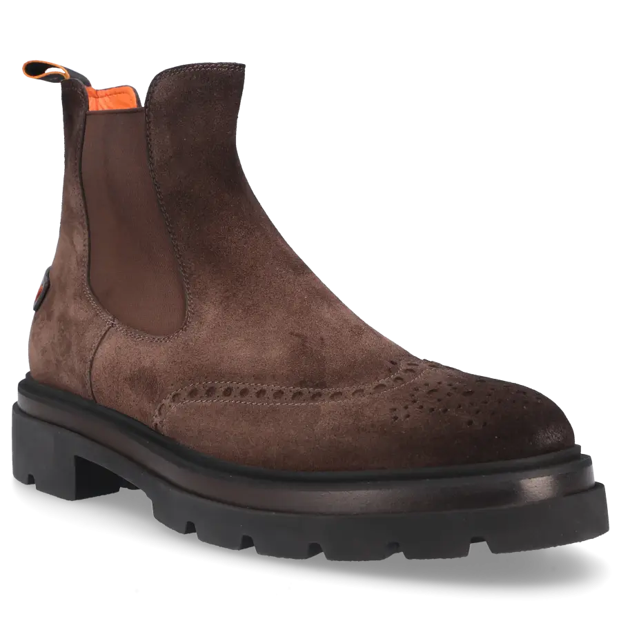 Santoni - Chelsea Boots 17701 Veloursleder - braun