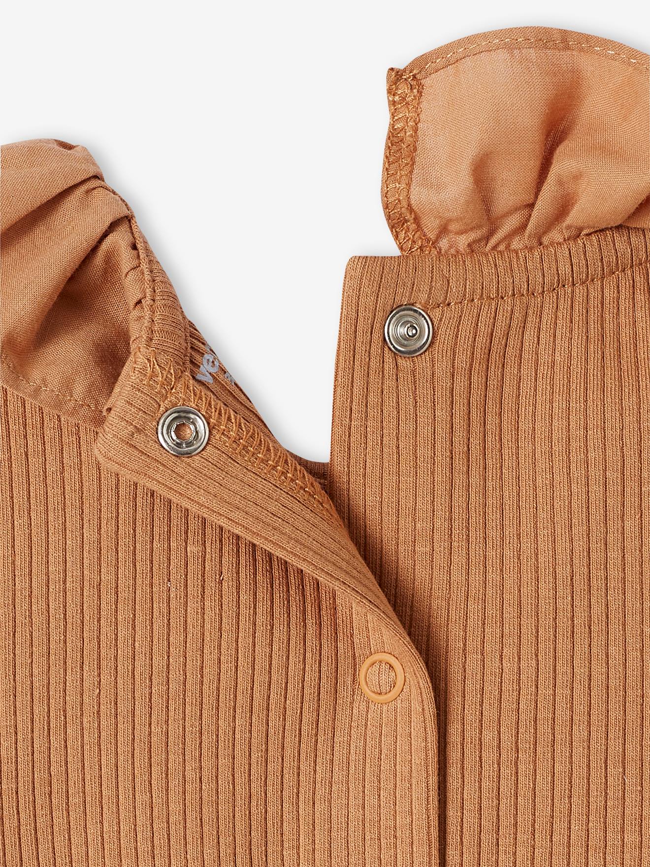 Vertbaudet Baby Shirt mit Kragen - karamell