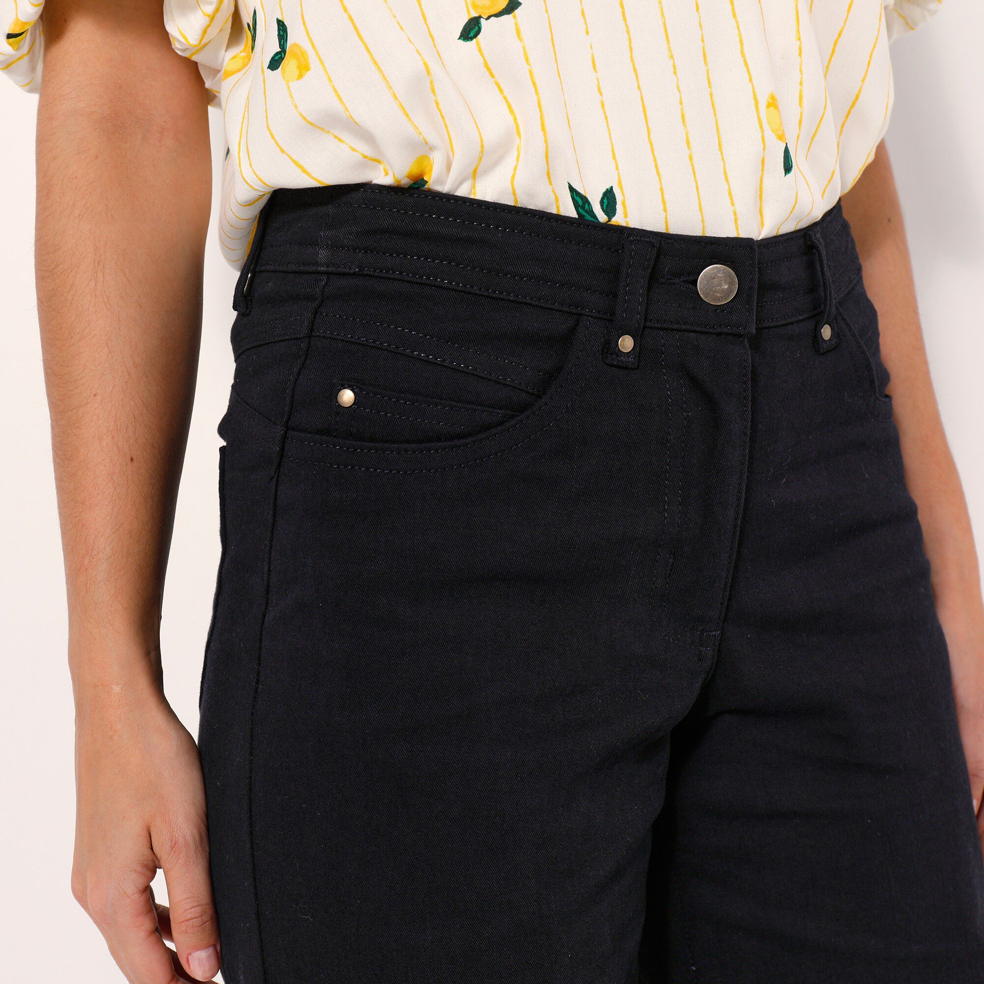 Pantalon couleur coupe large 5 poches